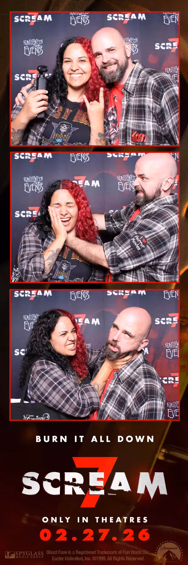 Paula and her husband Josh at a horror convention