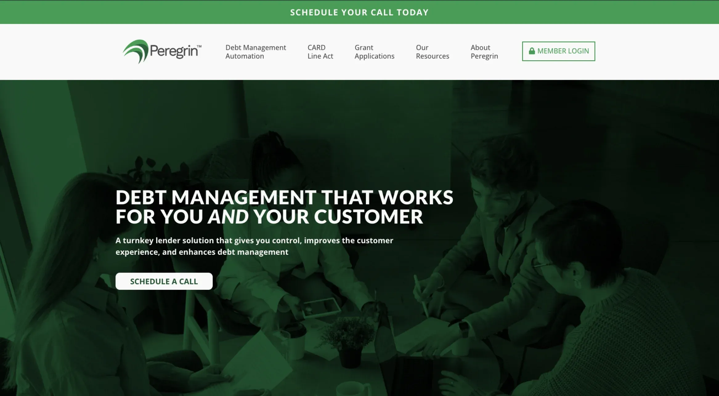 Peregrin's website after the rebuild