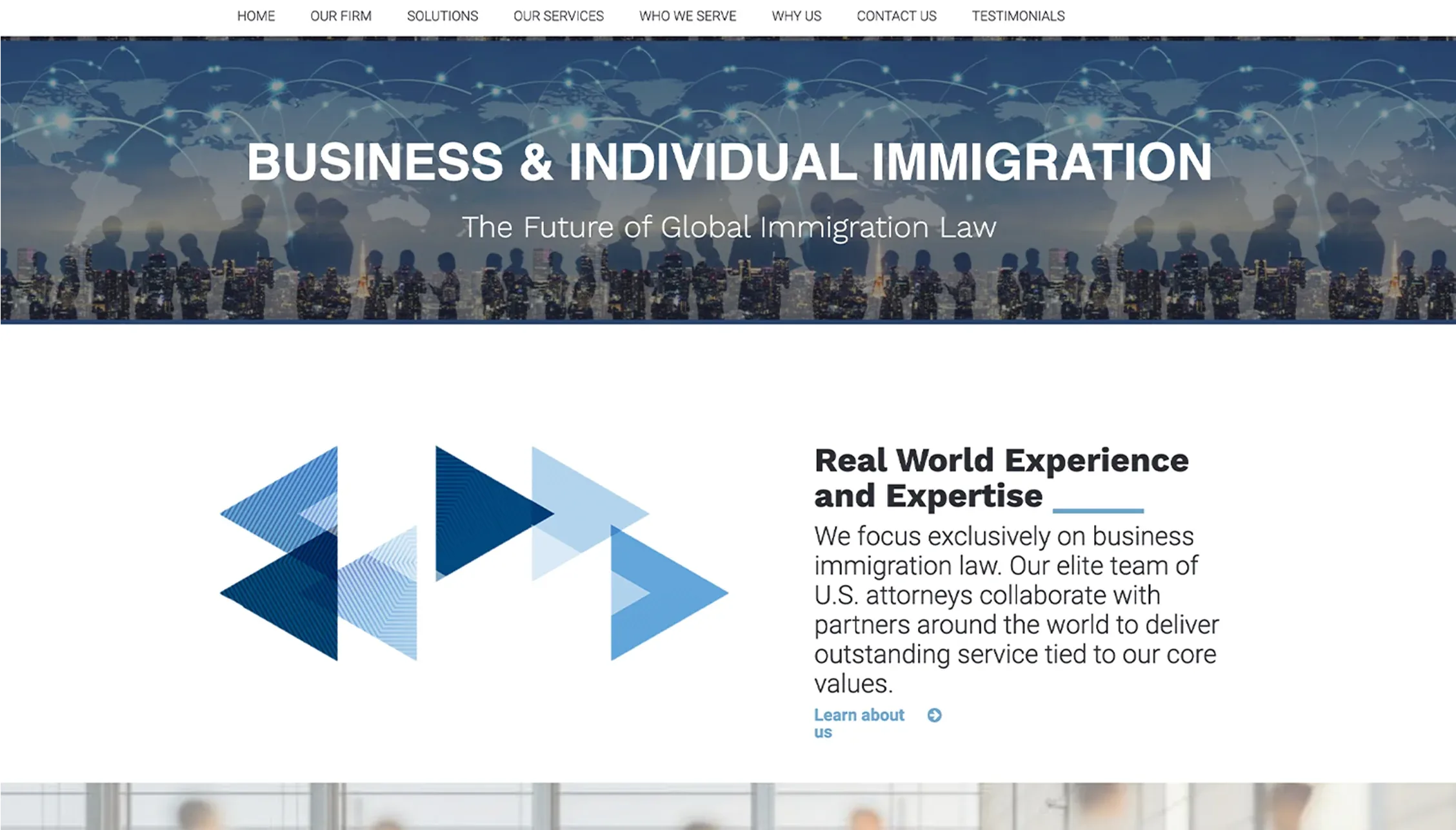 Xenos Law Group's website before the Renyx Design rebuild